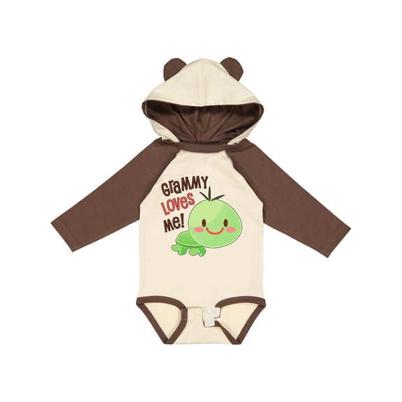 Inktastic Grammy Loves Me- Cute Turtle Boys or Girls Long Sleeve Baby Bodysuit