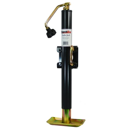 Conversion Mount Jack - RanchEx Flange (weld) Mount Top wind Trailer Jack, 5,000 lb. Lift Capacity, 15