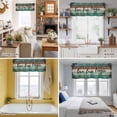 thumbnail image 5 of Live Love Laugh Valance Curtain Vintage Floral Texture Brown Teal Wood Grain Window Valances Rod Pocket Short Curtains Window Treatments for Kitchen Bedroom Bathroom Laundry 54" x 18", 5 of 9