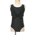 thumbnail image 3 of CHICTRY Big Little Girls Ballet Dance Leotard Gymnastics Acrobatics Training Performance Costume Sleeveless Bodysuit Black 11-12, 3 of 7