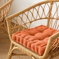 thumbnail image 6 of FEOLGEHLY Thick Tufted Corduroy Square Seat Cushion, Soft Washable Anti Deformation Chair Floor Pad for Home Dining Office Gaming Picnic(17.75x17.75x3.94in, Orange), 6 of 6