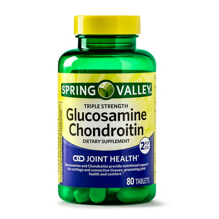 Spring Valley Glucosamine Chondroitin Tablets, 1500 mg, 80 (Best Type Of Glucosamine)