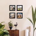 thumbnail image 6 of Picture Frames 5x5 2 Pack Made of Solid Wood Black for Wall Mounting and Tabletop Display, 6 of 8