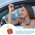 thumbnail image 4 of Uxcell PU Leather Handbag Keychain, Coin Purse Keychain Cute Pendant Keychain Earphone Pouch Brown, 4 of 6