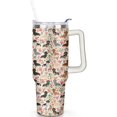 thumbnail image 2 of 40OZ Dachshund Tumbler with Handle and Straw-Dachshund Tumbler Cold and Hot Stainless Steel Double Wall Coffee Mug Dachshund Gift, 2 of 6