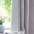 thumbnail image 3 of Uptown Home Lavender Full Blackout Double 50x95 Heavy Linen Textured Curtain Panels with Gray Liner for Bedroom Office Grommets 2 Pack, 3 of 6
