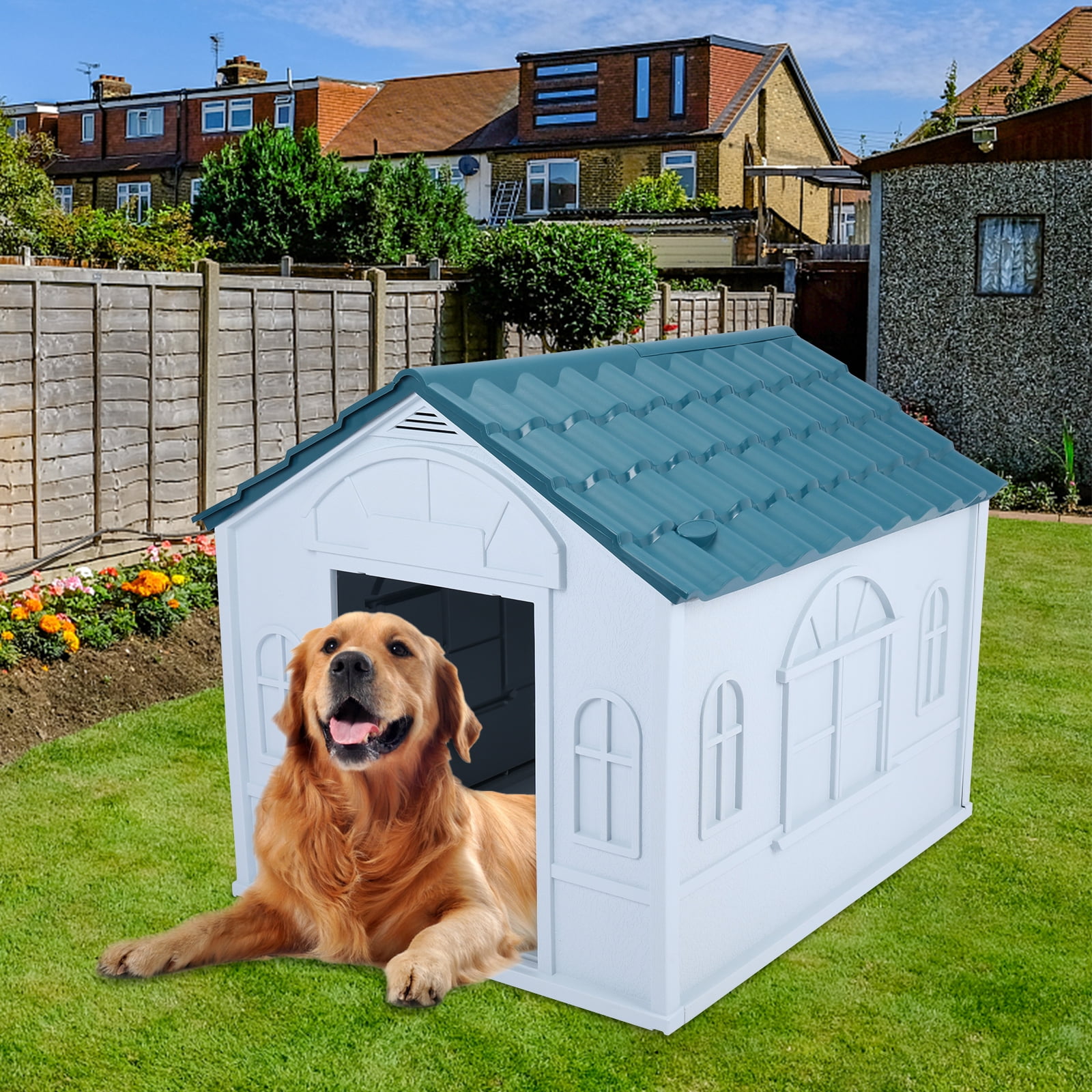 Pet House Waterproof Outdoor Indoor Cat Shelter for Small Dog Pets Living Room Pets Resist Severe Cold and Keep Warm All Weather Dog House Puppy Cat Shelter Pet Houses for Outside 