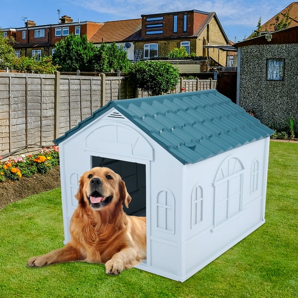 Plastic Dog House Water Resistant Dog Kennel for Small to Medium