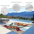 thumbnail image 4 of Fsddascl Luxury Tulip Floral Outdoor Rug for Patio/Deck/Porch, Non-Slip Large Area Rug 4 x 6 Ft, Farmhouse Vintage Retro Botanical Indoor Outdoor Rugs Washable Area Rugs, Camping Rug Carpet, 4 of 5