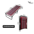 thumbnail image 4 of Catre Plegable Acojinado Pegaso Rojo Con Rayas Soporta 150kg Portátil, 4 of 8