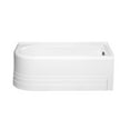 thumbnail image 2 of Malibu Home Broad RH Whirlpool/Massaging Air Jet Bathtub 66"x 32"x 21" in White, 2 of 5