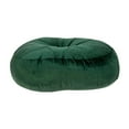thumbnail image 4 of Round Tufted Dark Green Velvet Floor Pillow, 4 of 5