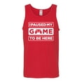 thumbnail image 2 of I Paused My Game to be Here Gaming Sports Mens Graphic Tank Top, Red, 3XL, 2 of 3