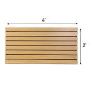 SSWBasics 4 ft x 2 ft Horizontal Maple Slatwall Easy Organizer Panels (24H x 48L) - Pack of 2 - Perfect for Retail Store Garage Wall and Craft Storage Organization