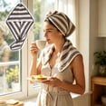thumbnail image 2 of Leodye 1PCS Striped Fleece Hair Drying Towel, Thick High Absorbent Texture, Quick Dry Hair Wrap for Women Shower Daily Use -25.6×9.8×0.79in, 2 of 6