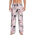 thumbnail image 2 of Goofa Cat Printed Soft Pajama Pants for Men, Wide Leg Comfy Casual Lounge Yoga Pants-Large, 2 of 9