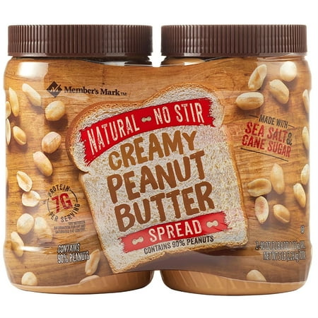 Member S Mark Natural No Stir Creamy Peanut Butter Spread (40 Oz., 2 Ct.) Wholesale, Cheap, Discount, Bulk (1 - Pack)