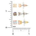 thumbnail image 4 of Believe by Brilliance-Women's 14kt plated, Cubic Zirconia Opal earring Set of 3, 4 of 4