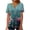 Blue, variant on Aoochasliy Womens Blouses Short Sleeve 2023 Casual Graphic Prints Round Neck Loose V-neck T-shirt Top Pullover