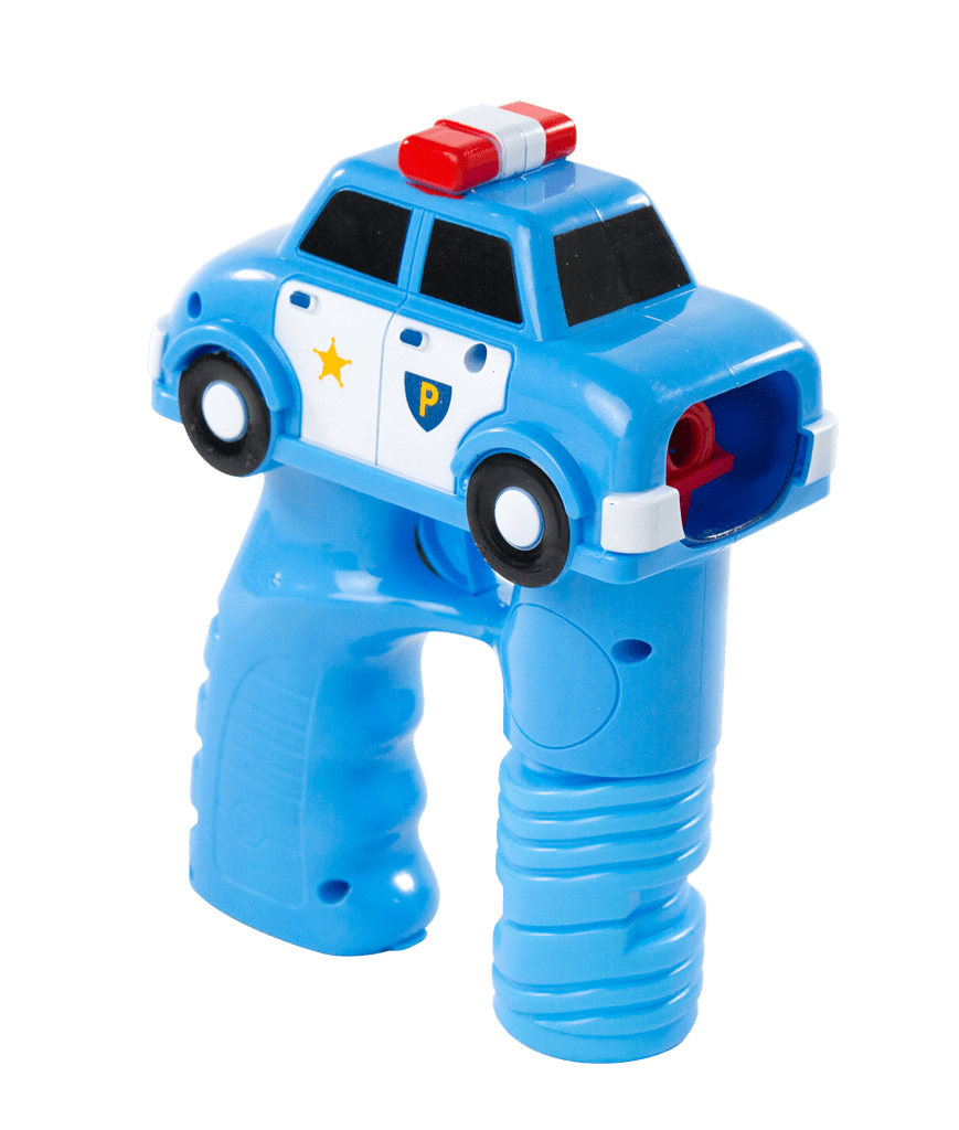 Fun Central (BC605) 5.5 Inch Bubble Gun For Kids, Police Car Bubble Guns and Pony Toy Machine
