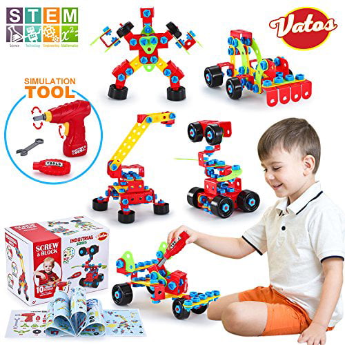 Vatos Building Toys, Stem Toys 550 Piece Creative Construction Engineering  Learning Set For 5, 6, 7, 8 Year Old Boys&Girls Best Toy Gift For Kids 