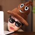 thumbnail image 4 of Novelty Brown Emoticon Poop Hat, 4 of 5