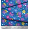 thumbnail image 3 of Soimoi Georgette Viscose Fabric Leaves & Aster Floral Decor Fabric Printed Yard 42 Inch Wide, 3 of 3