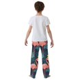 thumbnail image 4 of FORMRS Boys Pajama Pants with Pockets Size 6-8Y Kids Lounge Sleep Bottoms, Pink Floral Flamingo, 4 of 8