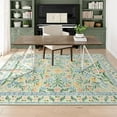 thumbnail image 4 of Moynesa 8'x10' Large Rugs for Living Room,Boho Machine Washable Area Rugs 8x10ft,Ultra-Thin Floral Rug Non Slip,Vintage Distressed Soft Carpet for Bedroom Office Dining Room,Green, 4 of 8
