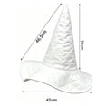thumbnail image 2 of Floral Print Quilted Witch Hat, Wide Brim Pointed Wizard Hat, Cottagecore Boho Halloween Costume Accessory for Women, Photography Party Dress Up Hat, 2 of 2