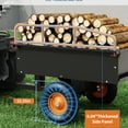 thumbnail image 4 of Heavy Duty 15 Cubic Feet Steel Tow Behind Dump Cart 750Lbs Capacity Garden Trailer, Pull Behind Utility Dump Trailer for Lawn Mower & Yard Work, 4 of 7
