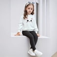 thumbnail image 4 of Ruyang 2 Piece Sets for Girls Long Sleeve Cute Print Sweatshirt Elastic Leggings Toddler Kids Cute Fall Lounge Outfits, 4 of 8