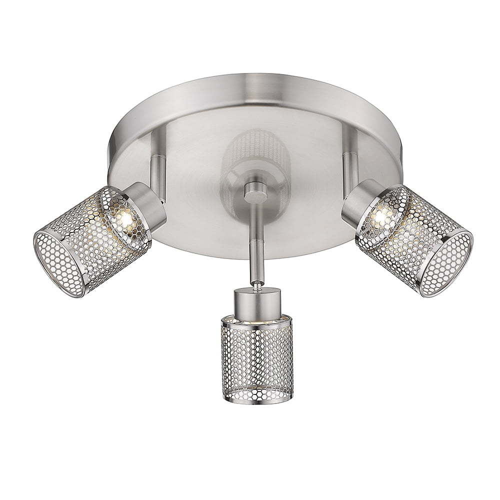 Mill Street 3Light LED SemiFlush Mount Track Lighting Brushed
