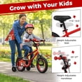 thumbnail image 6 of Costway 12” Kids Bicycle with Training Wheels, Handbrake & Coaster Brake, Flag & Music, 6 of 10
