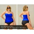thumbnail image 3 of RELLECIGA Women's Ruched Bandeau Tankini Top Swimsuits, 3 of 10