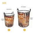 thumbnail image 5 of Daiia hand Drawn Vintage Coffee Laundry Hamper With Handles Large Storage Basket/Toy Organizer/Dirty Clothes Collapsible Waterproof For College Dorms, Bedroom,Bathroom, 5 of 8