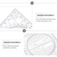 thumbnail image 3 of Miangastore Architecture Ruler Black 1 Set 4.7x4.7x0.2In, 3 of 8