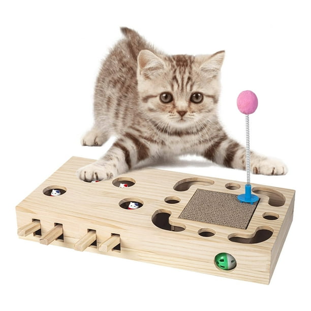 Juguete interactivo para gatos, tablero para rascar gatos, juego