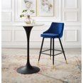 thumbnail image 2 of Bar Stool Chair Barstool, Velvet, Blue Navy, Modern Contemporary Urban Design, Bar Pub Cafe Bistro Hotel Restaurant Hospitality, 2 of 8
