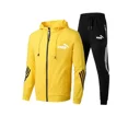 thumbnail image 3 of Chaqueta de ocio con cremallera para hombre, traje deportivo de alta calidad, pantalones deportivos al aire libre, tendencia de moda sencilla, primavera y otoño, nuevo, 3 of 5