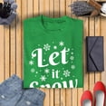 thumbnail image 2 of Veracco Let It Snow Christmas T-Shirt for Women - Funny Xmas Gifts Ugly Costumes | Cool Graphic Tee (Irish Green), 2 of 2