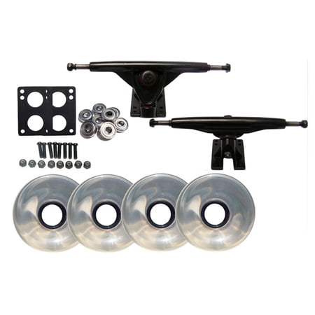 LONGBOARD 180 TRUCKS 70mm CLEAR WHEEL BEARINGS + SCREWS price history on PriceWatchPro