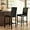 Black, variant on GOTMINSI Set of 2 Classic 24 Inches Counter Height Stools Upholstered Bar Stools with Solid Wood Legs and Black Leather Counter Stool (Fabric,Dark Blue)