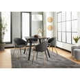 thumbnail image 4 of LumiSource Gold Metal, Grey PU Claire Chair, 4 of 11