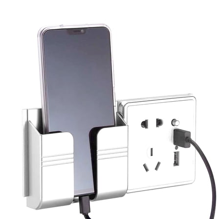 Soimiss White Outlet Frame with Phone Holder for Convenient Charging