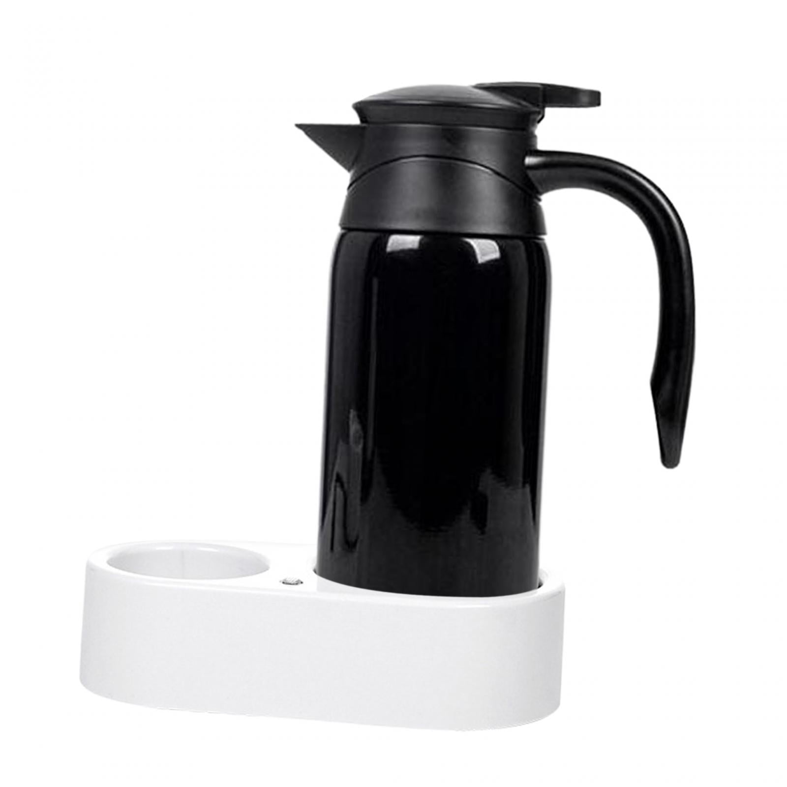 Wzmzjy 12V 24V 800ml Car Kettle Electric Kettle Stainless Steel Multi-Purpose Portable Black Kettle