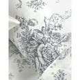 thumbnail image 4 of Melange Home Printed Design Cotton Collection 400 Thread Count Grey Toile Bed Sheet Set California King, 4 of 5