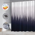 thumbnail image 5 of Grey Misty Forest Fall Shower Curtain Pine Tree Foggy Mountain Autumn Nature Scenery Landscape Bath Curtain Rustic Woodland Polyester Fabric Bathroom Decor 72" x 72", 5 of 5