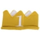 thumbnail image 4 of Gorro de punto con forma de corona para primer cumpleaños de bebé, gorro de fiesta para niño de 1 año, diadema amarilla con forma de corona para cumpleaños de niño pequeño, para bebé niño y niña, 4 of 5