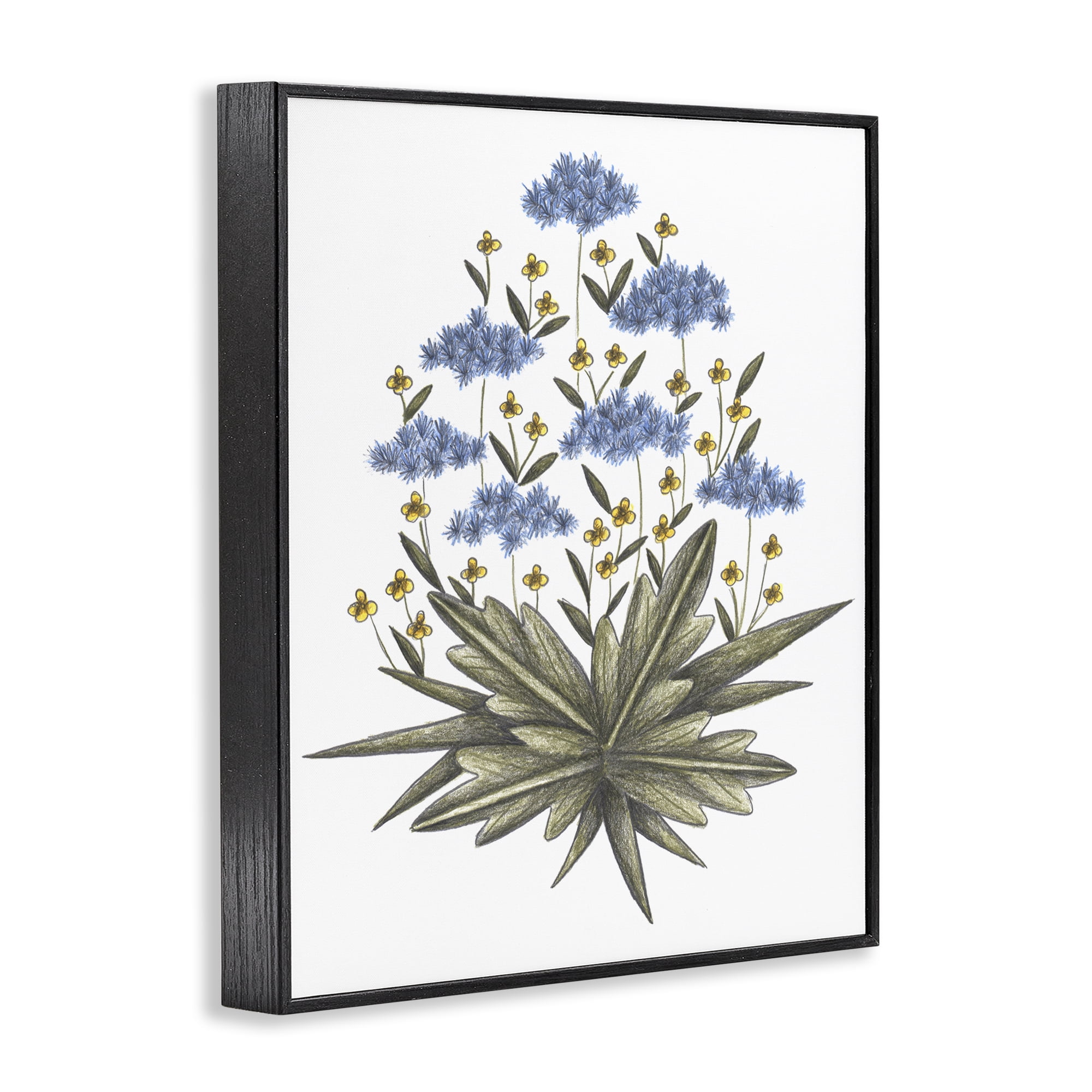Where Wild Flowers Bloom Black Framed Giclee Art, design by Cecilia Battaini
